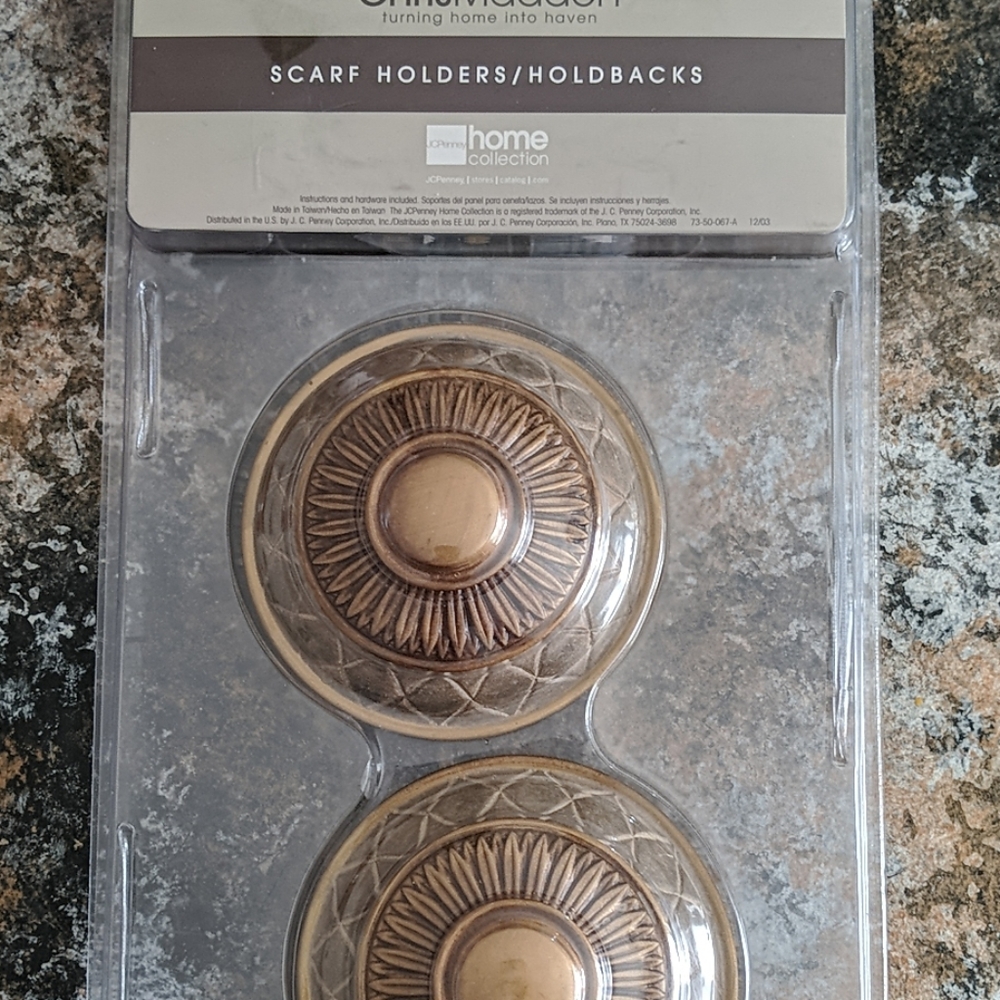 Chris Madden scarf holders / holdbacks new